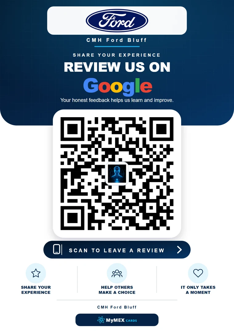 Example Review us on Google QR stand generated by MyMEX