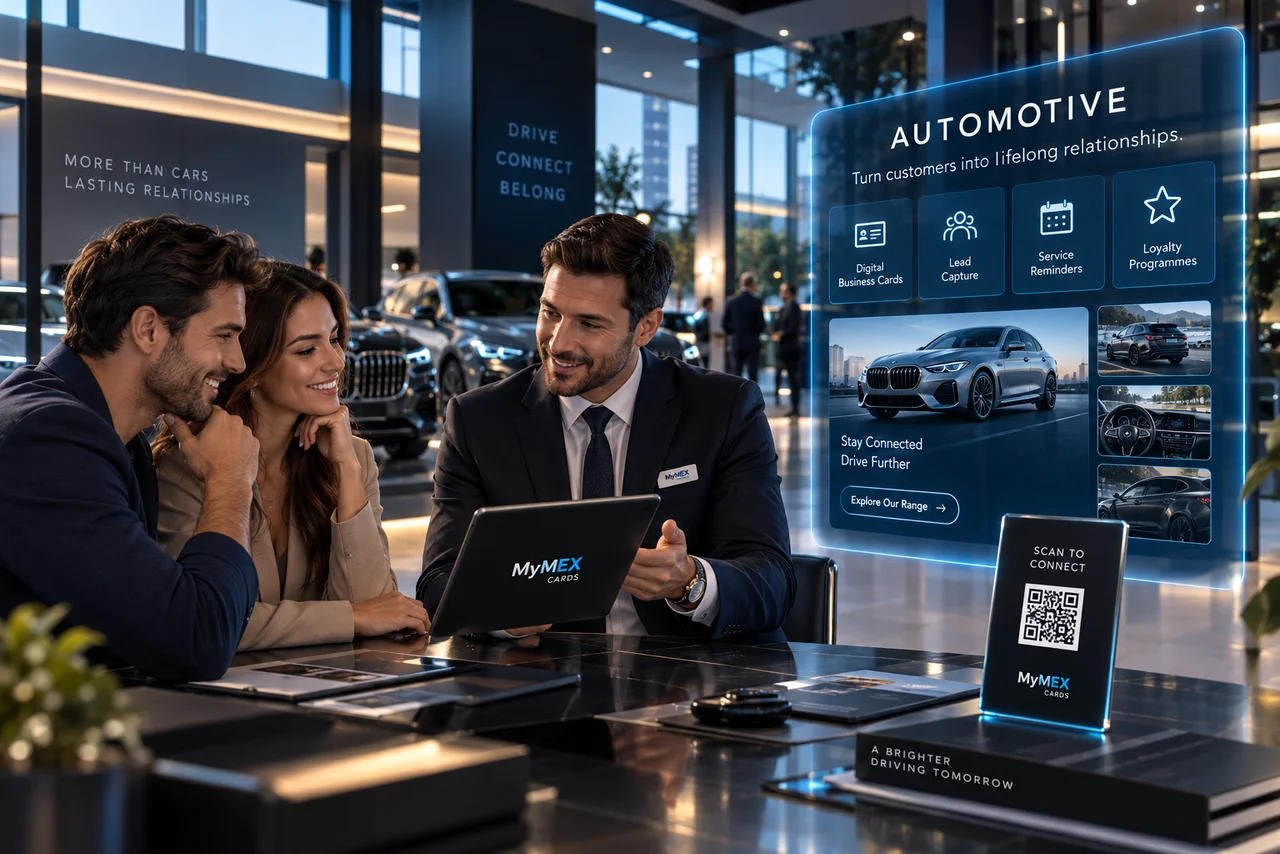 Automotive sales team using a MyMEX digital customer experience