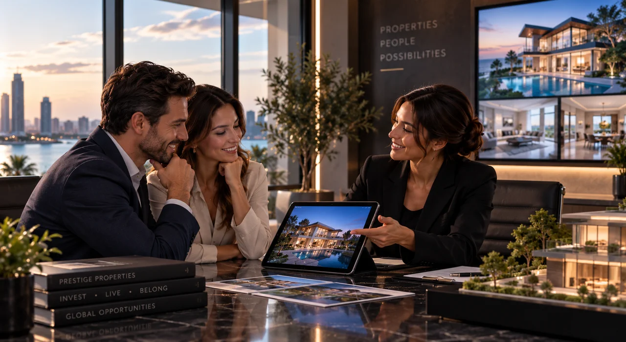 Real estate advisor helping clients explore property opportunities