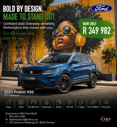 Custom Proton X50 lifestyle campaign artwork designed by Motoring Excellence for Ford Bluff.